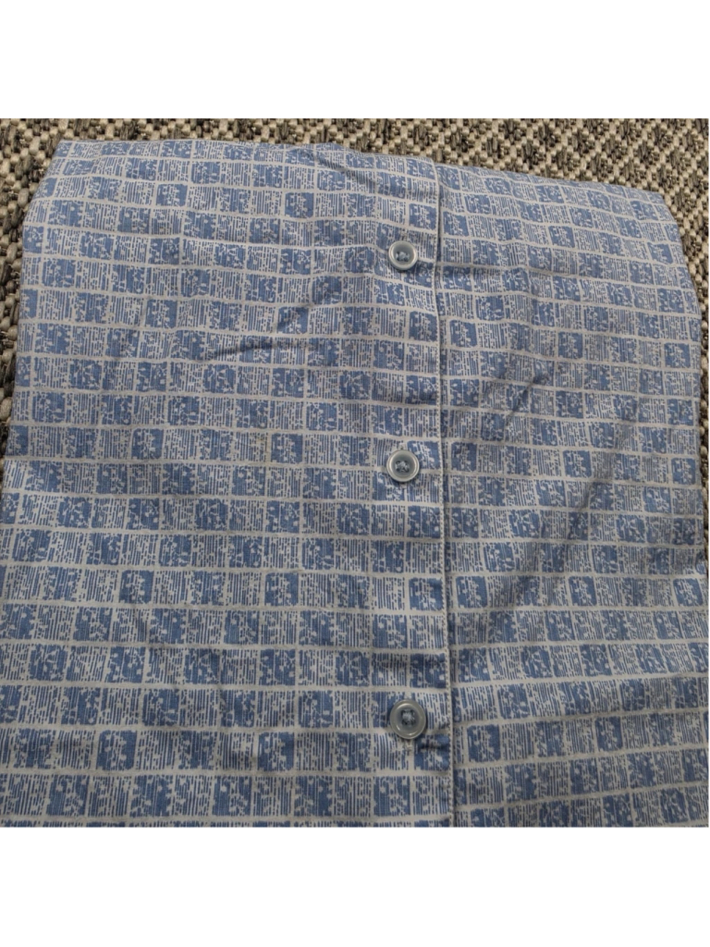 Robert Graham Men's M Dalegard Blue Geometric Long Sleeve Flip Cuff Shirt - Picture 6 of 9